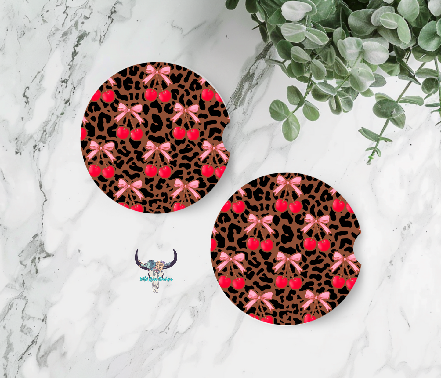 Cherry Car Coasters