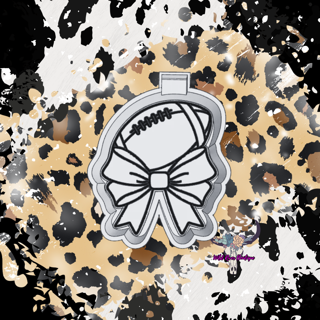 Football with Bow Freshie Mold