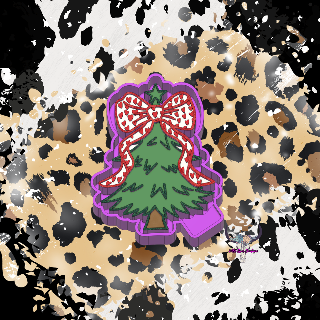 Xmas Tree with Bow Freshie Mold