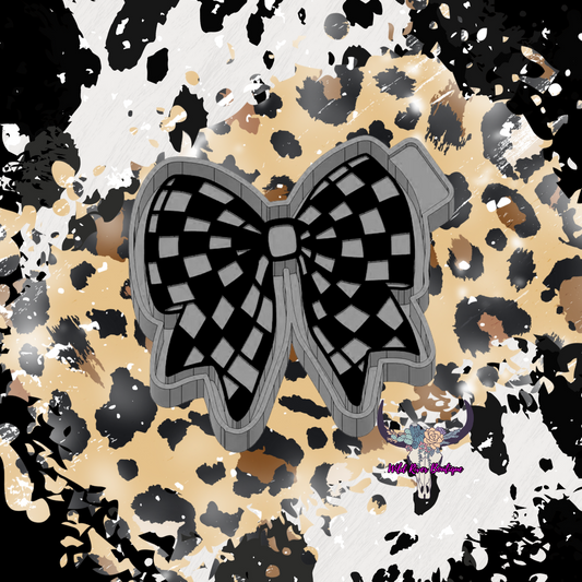 Checkered Bow Freshie Mold