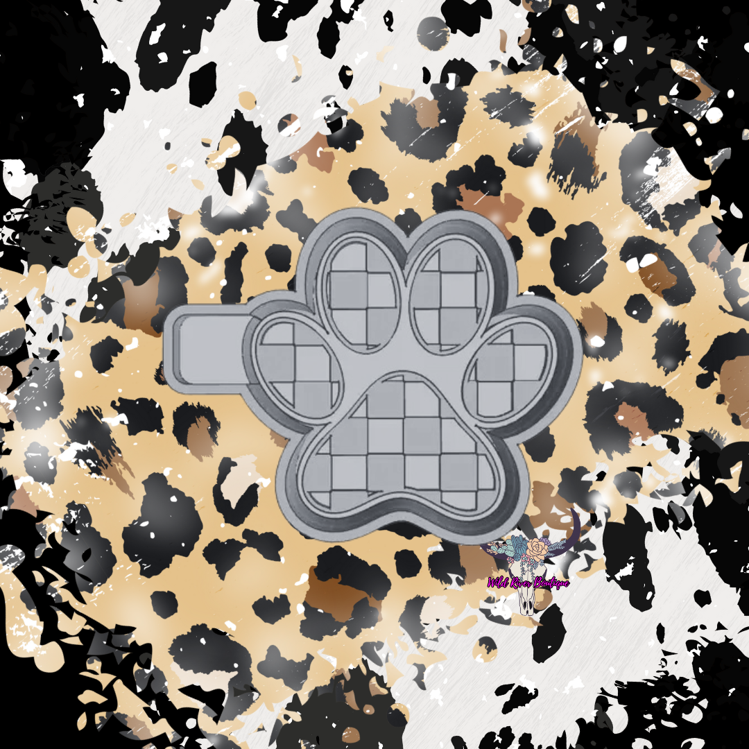 Checkered Paw Freshie Mold