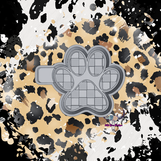 Checkered Paw Freshie Mold