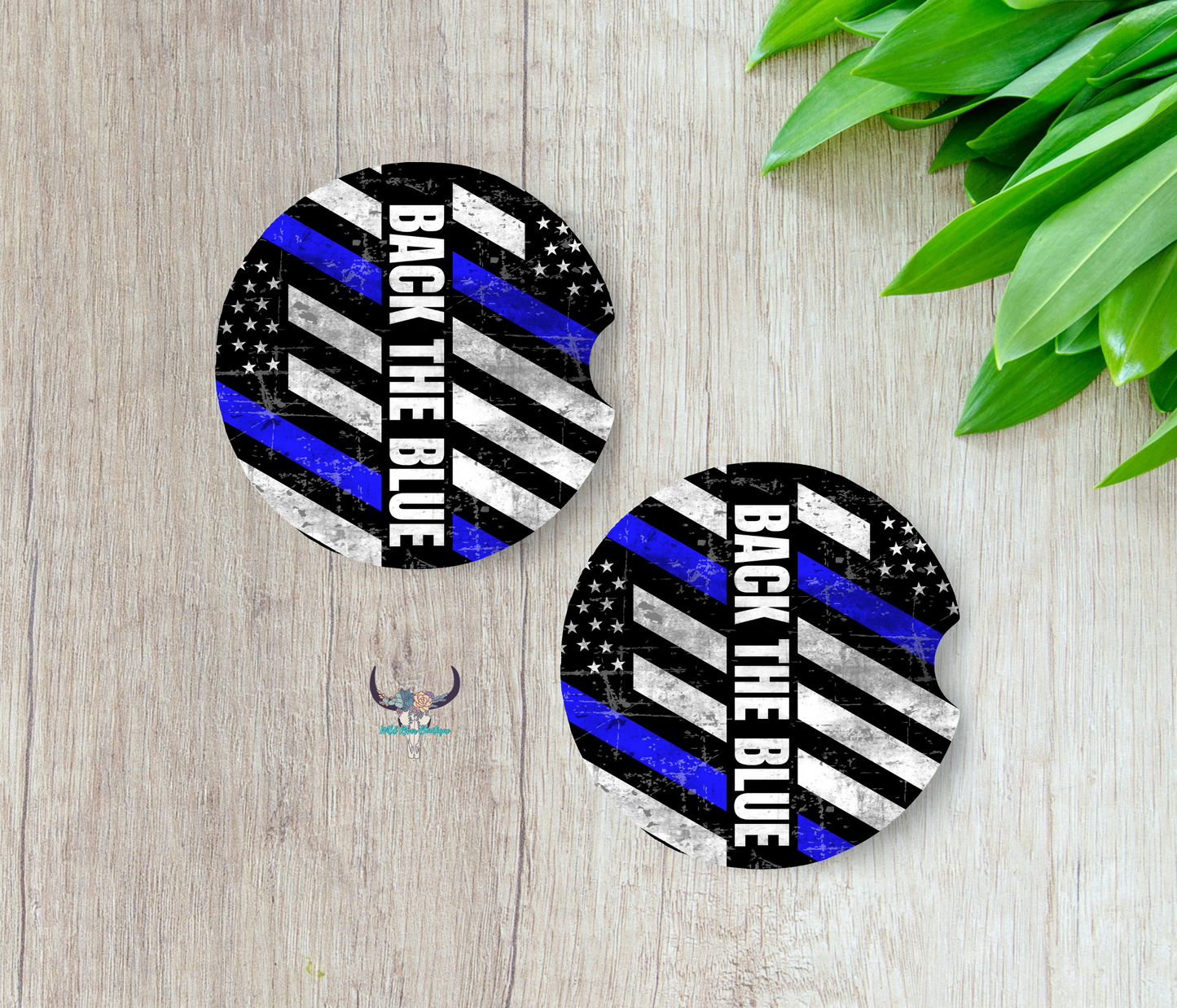 Back the Blue Car Coasters