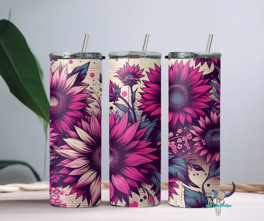 Pink Floral 20oz Tumbler