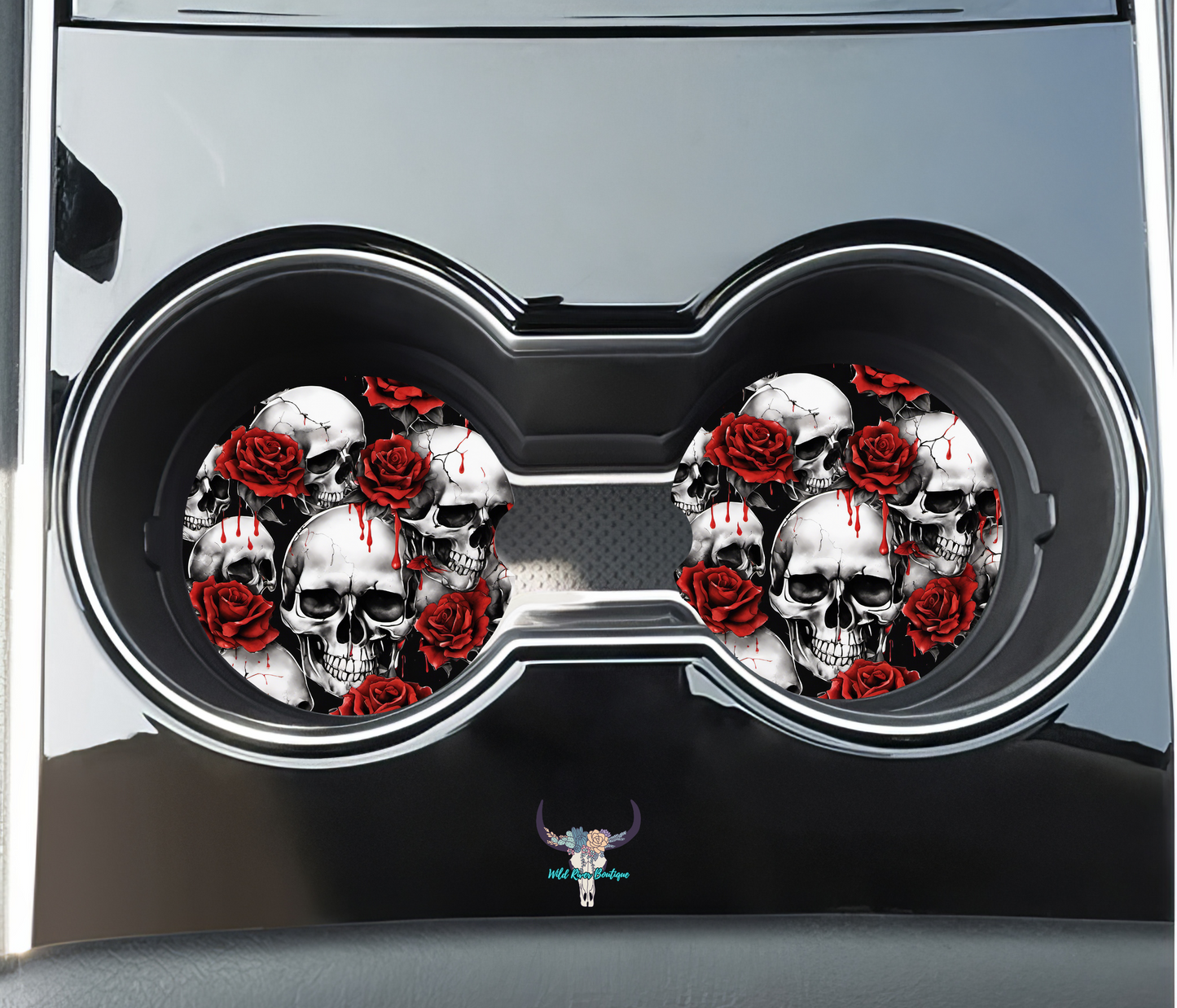 Skulls N Roses Car Coasters