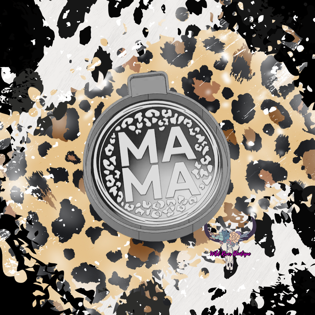 Cheetah Print Mama Round Freshie Mold
