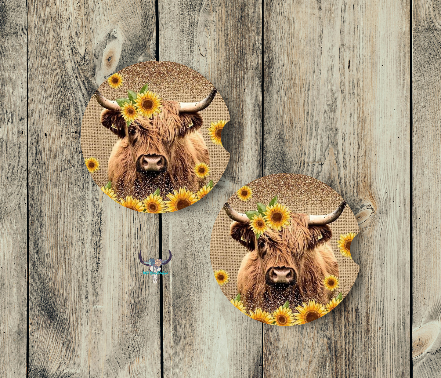 Highland Cow Car Coasters