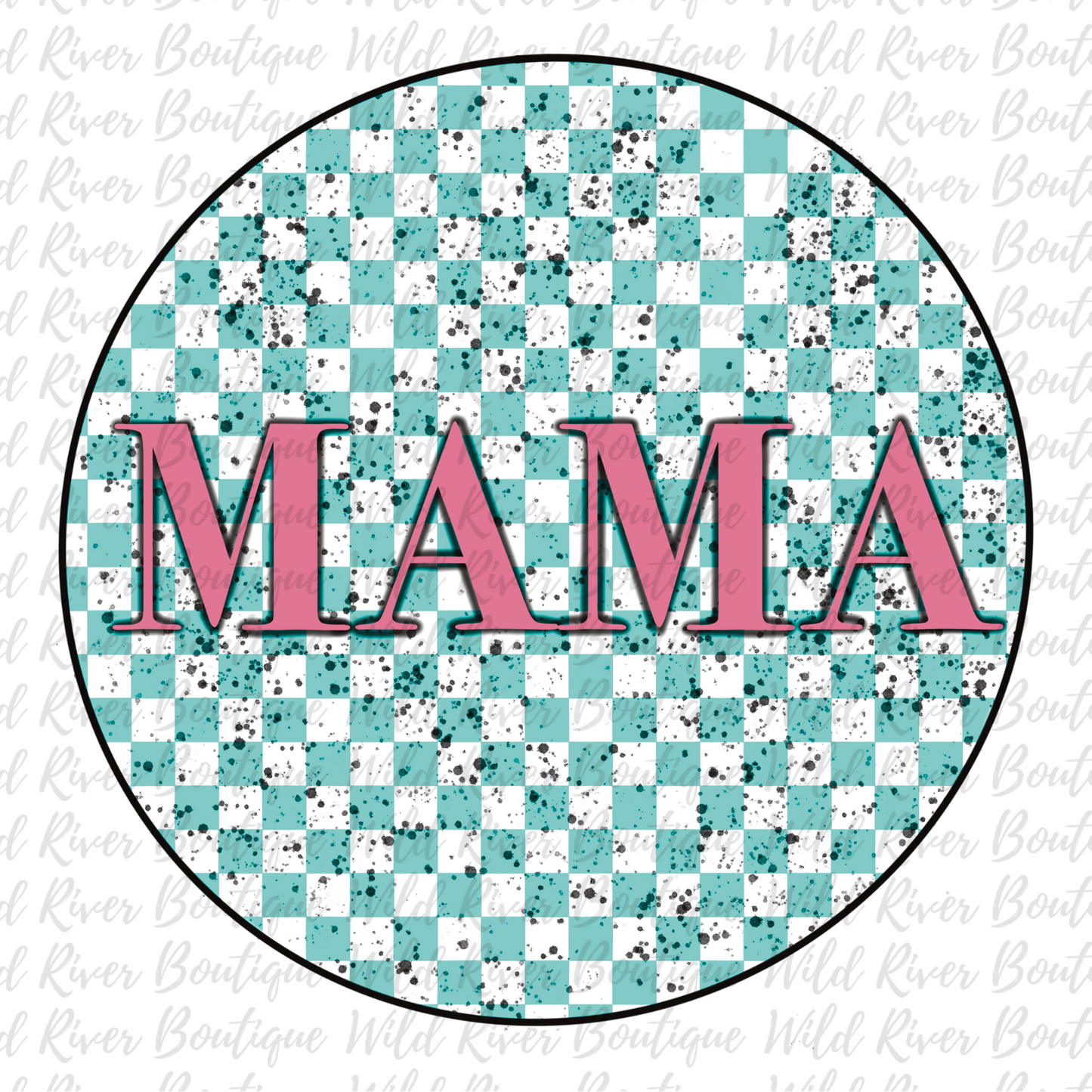 Checkered Mama PNG