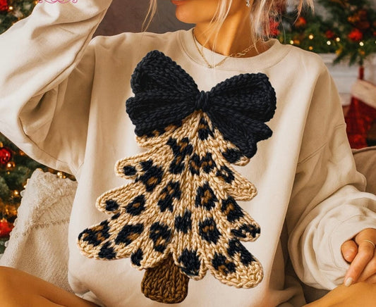 Leopard Yarn Tree Sweatshirt
