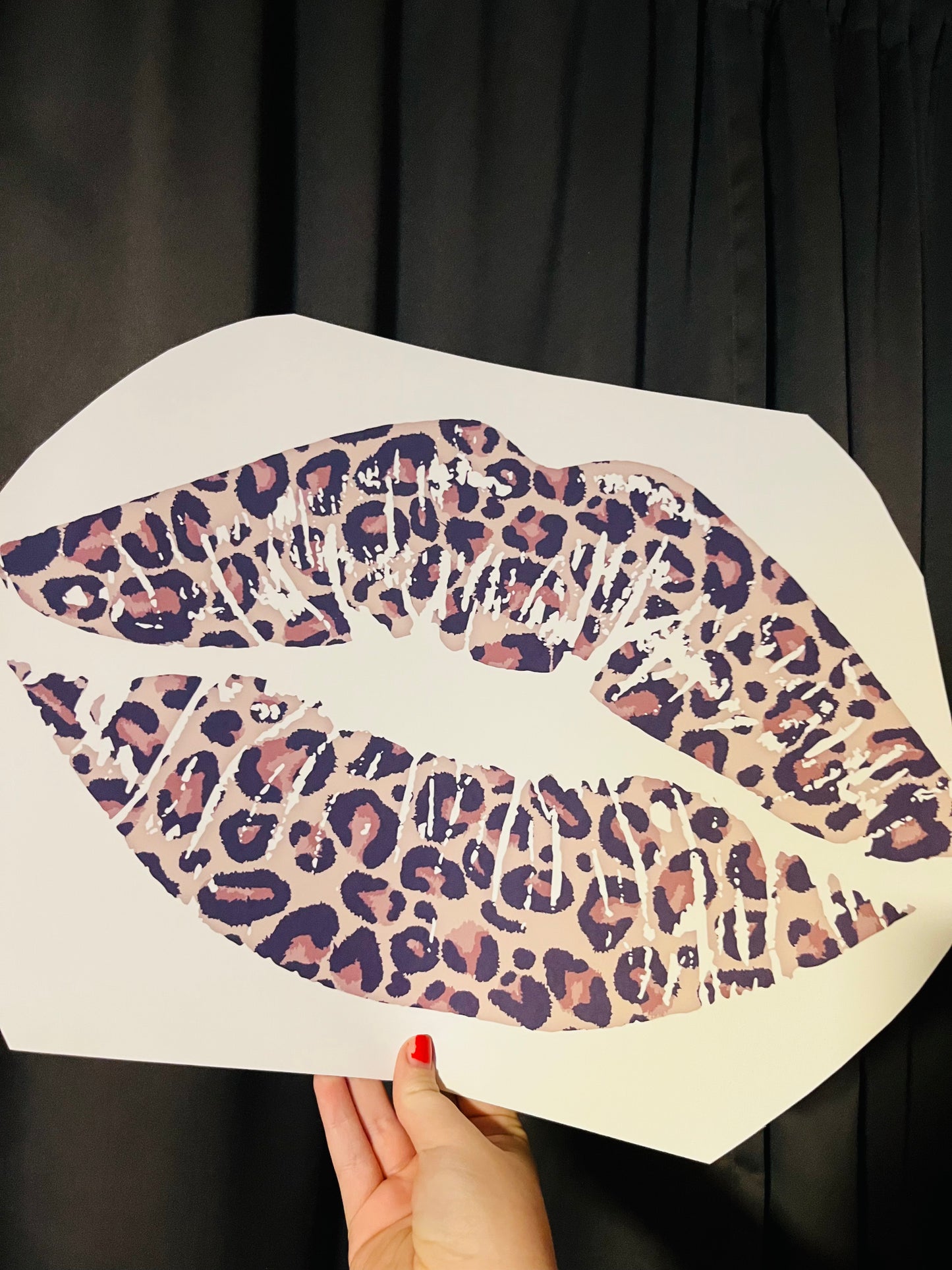 Cheetah Print Lips Sublimation Transfer