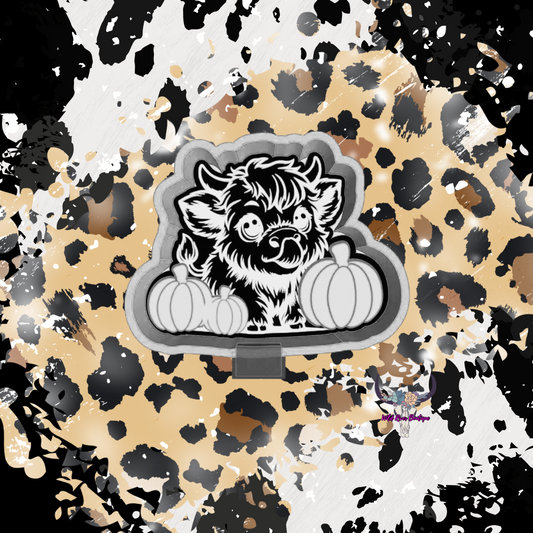 Cow with Pumpkins Freshie Mold