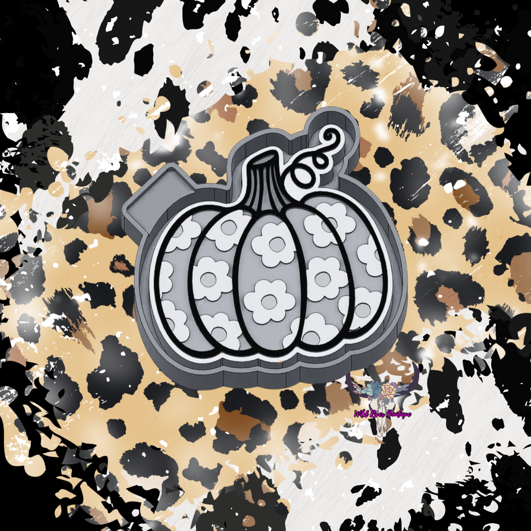 Pumpkin with Daisies Freshie Mold