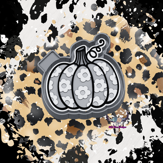 Pumpkin with Daisies Freshie Mold