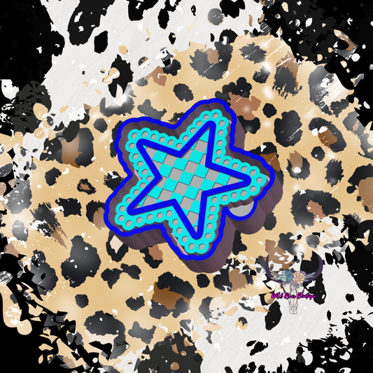 Checkered Star Freshie Mold