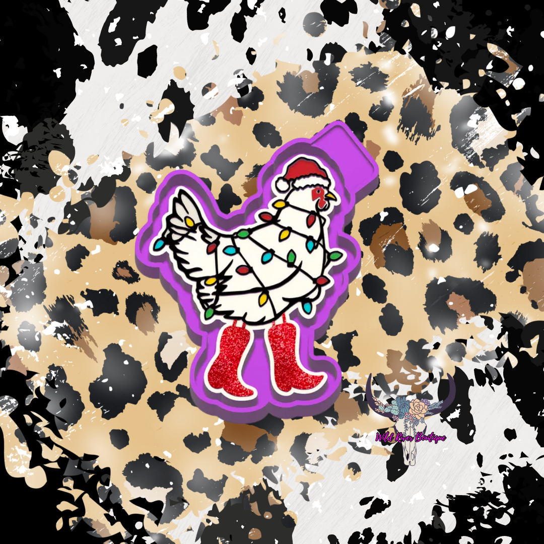 Boujee Christmas Rooster Freshie Mold