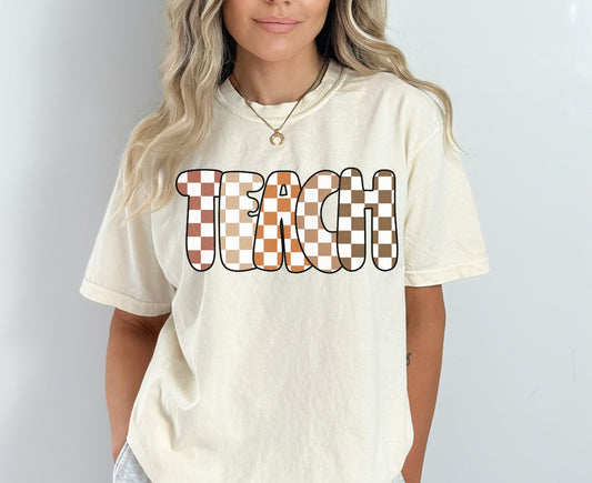 Checkered Teach Tee